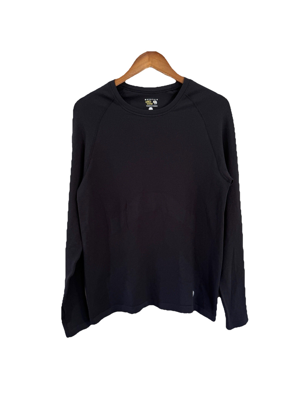 Mountain Hardwear XL Long Sleeve Base Layer Top Womens Black Athletic Fit Hiking